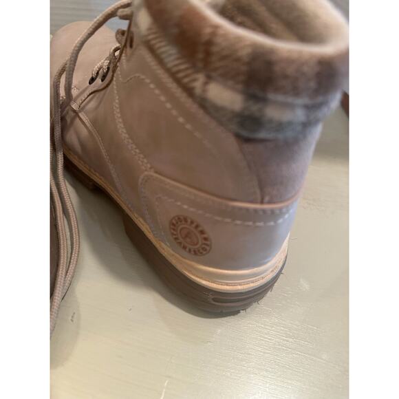 Anjou Femme Womens Hiking Snow Boots Lace Up‎ Round Toe Ankle Fleece Lined - Picture 8 of 12